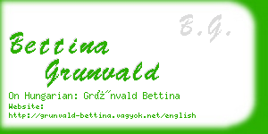 bettina grunvald business card